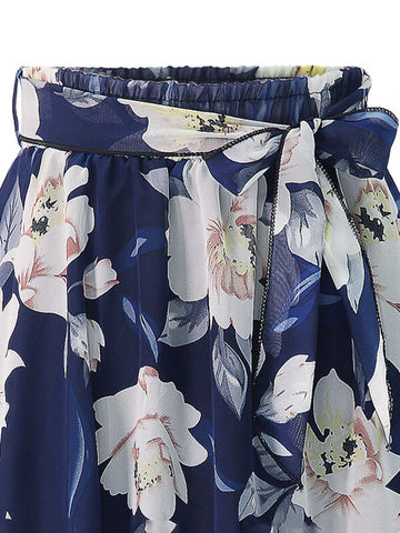 Airchics jupe longue mousseline imprimé à fleurie femme élégant